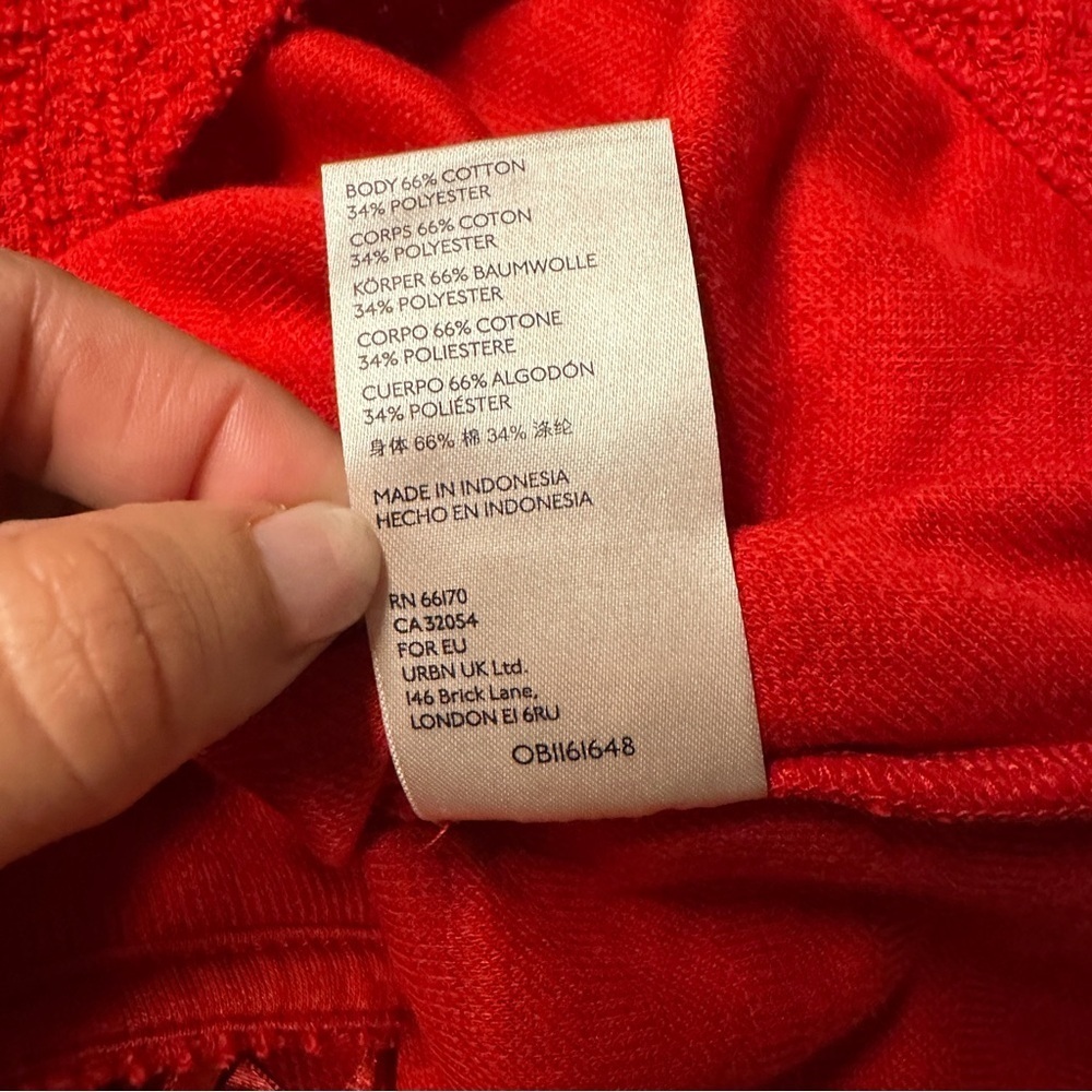 New! Anthropologie Red Maeve Jacquie Surplice Top size small - Picture 9 of 10